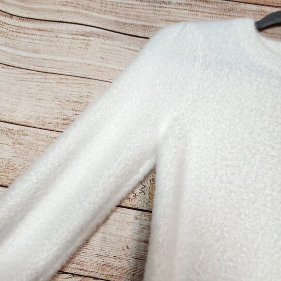 Bailey 44 Revolve Crew Neck Long Sleeve Sweater White Size XS Cropped Fuzzy - Picture 3 of 14